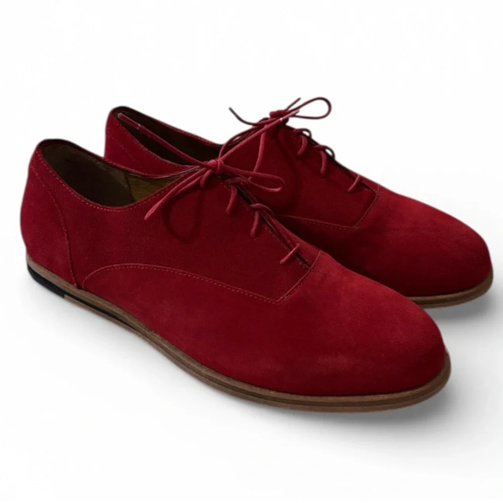 J.D. Fisk Lace Up Brogues Round Toe Casual Suede Men’s Lace Shoes Sz‎ 9.5